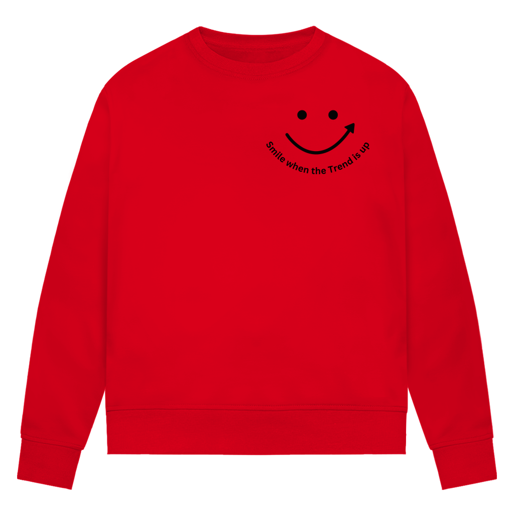 Damen Premium Bio Sweatshirt Smile when the Trend is up