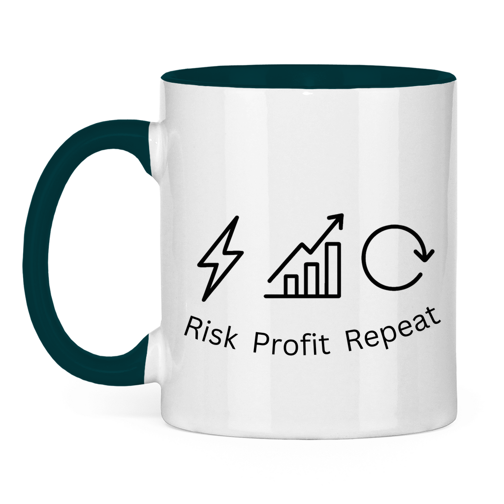 Tasse zweifarbig Risk Profit Repeat