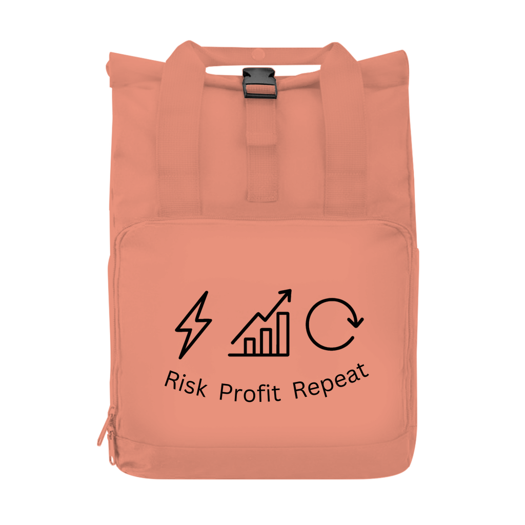 Rucksack mit Seitentasche Risk Profit Repeat
