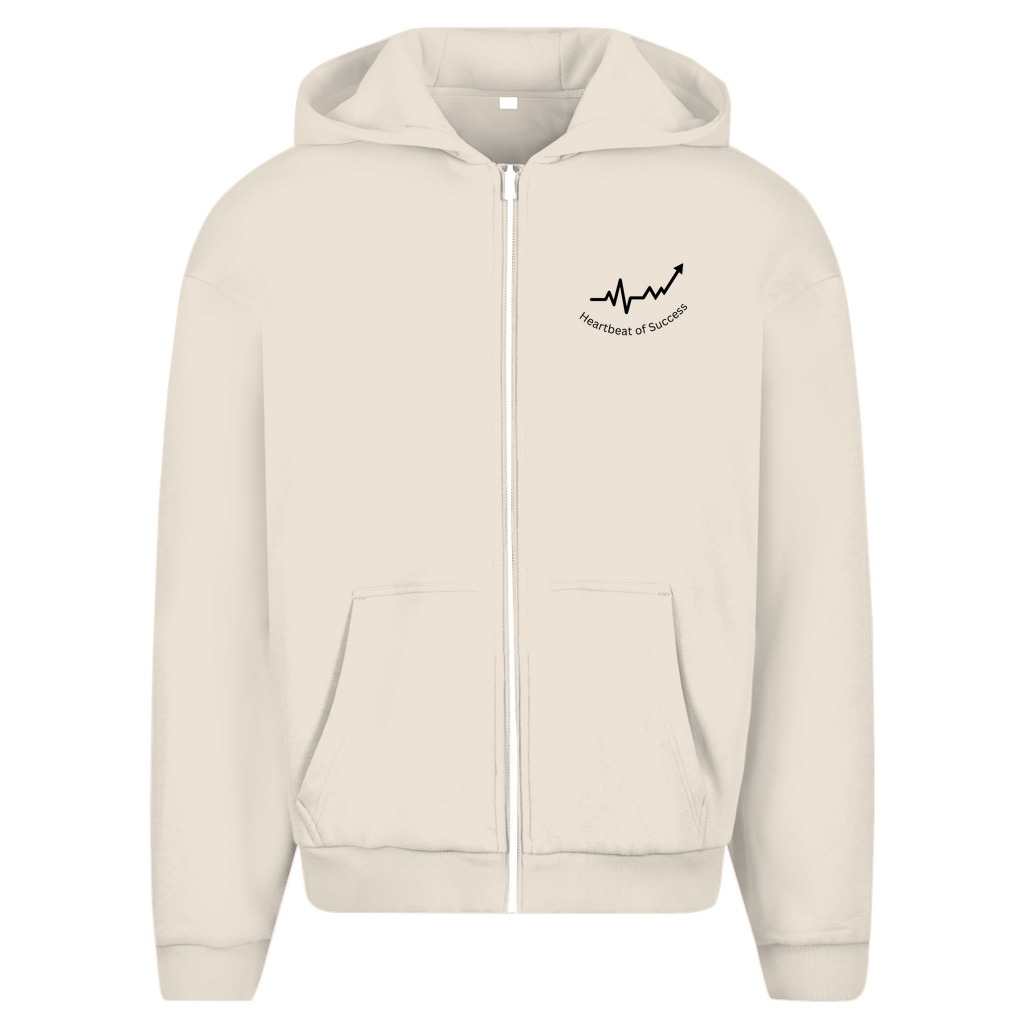 Herren Oversize Zipper Hoodie Heartbeat of Success