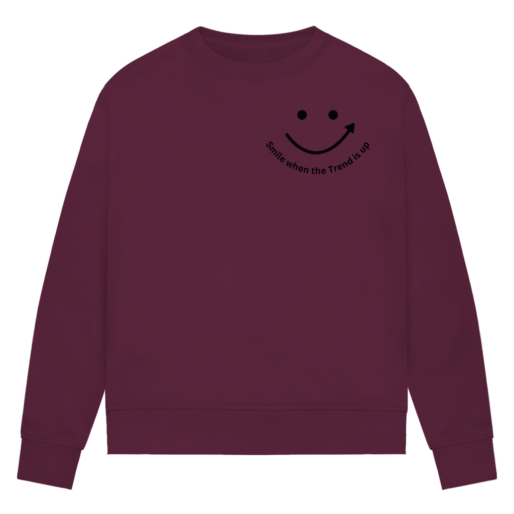 Damen Premium Bio Sweatshirt Smile when the Trend is up