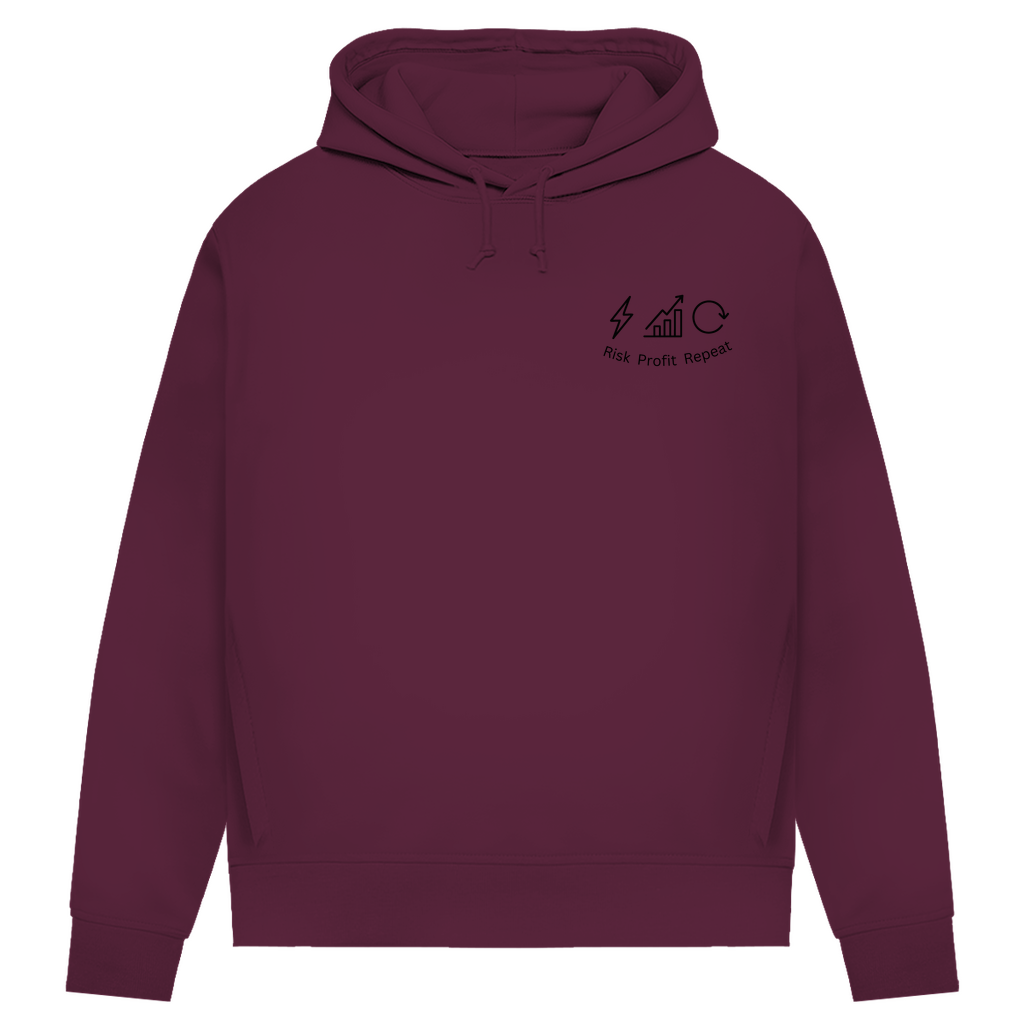 Damen Premium Bio Hoodie Risk Profit Repeat