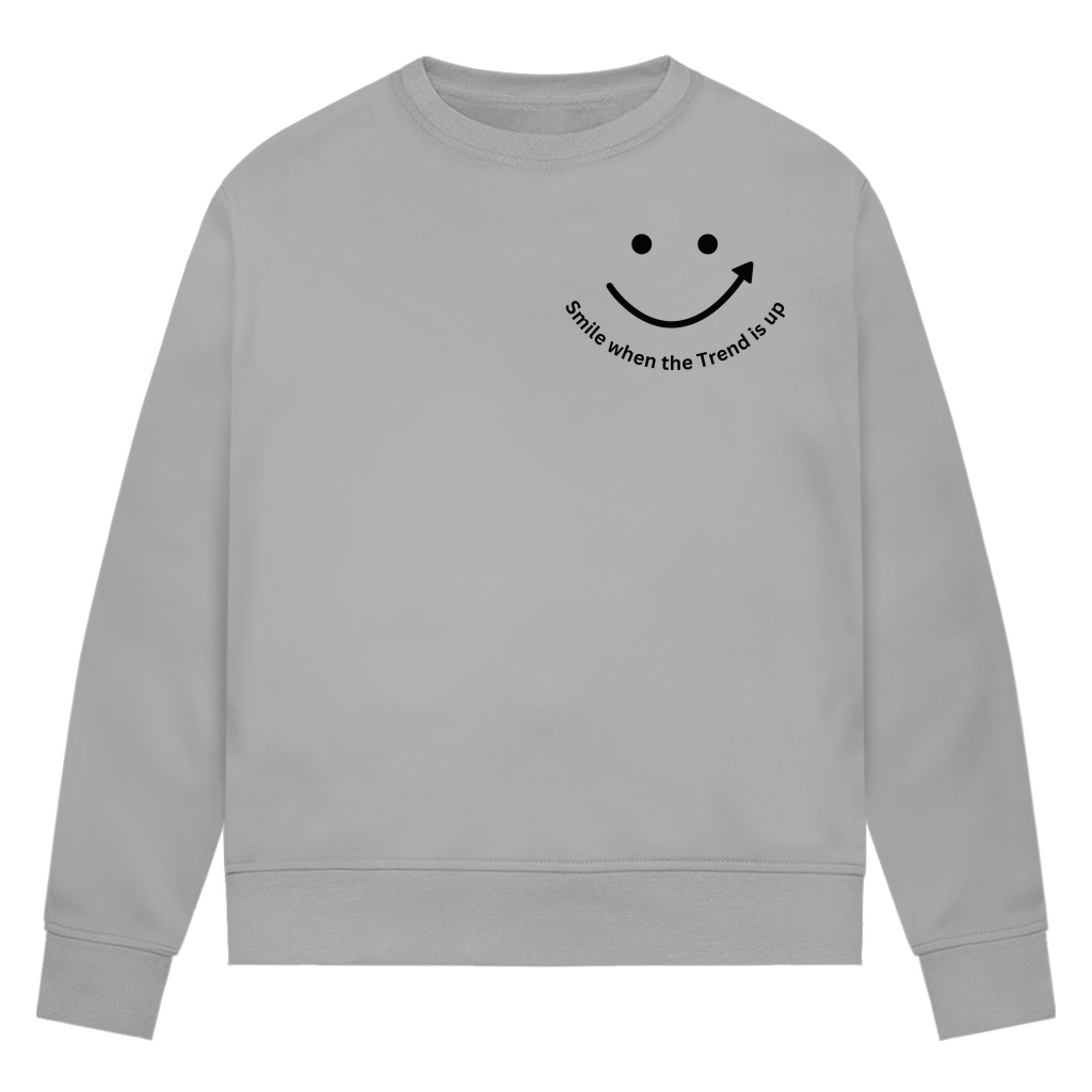 Damen Premium Bio Sweatshirt Smile when the Trend is up