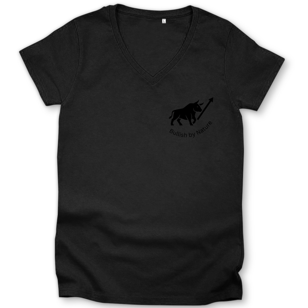 Damen Premium Bio V-Neck T-Shirt Bullish by Nature