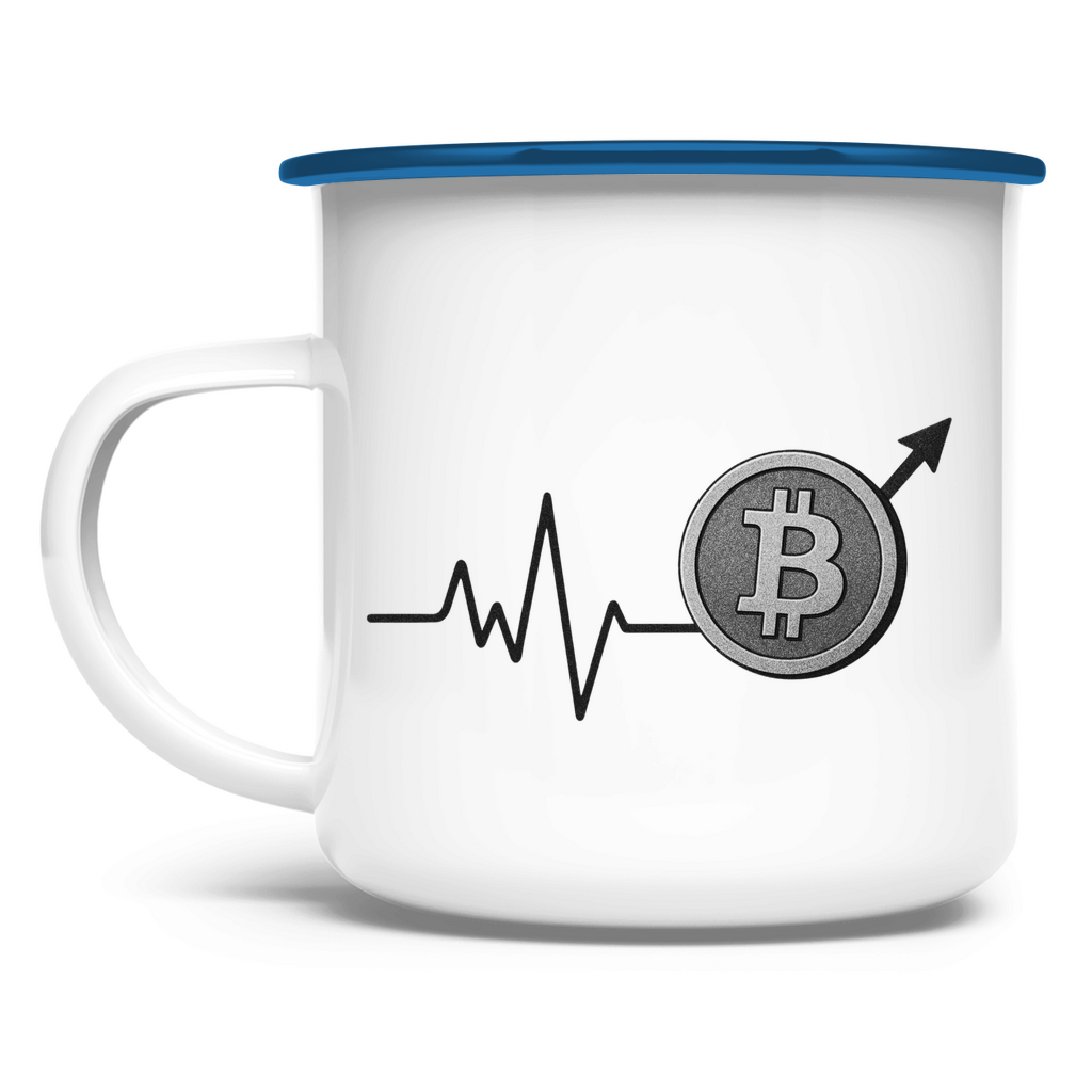 Emaille Tasse EKG
