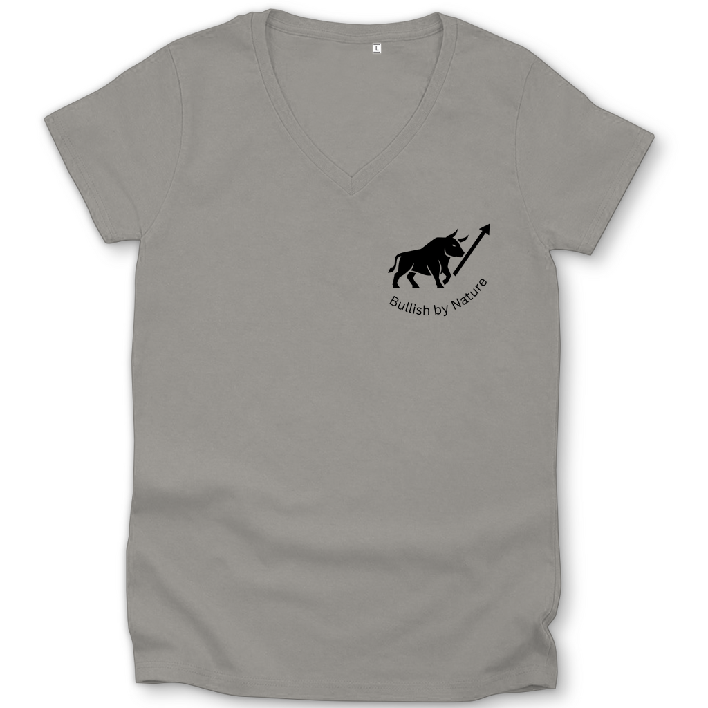 Damen Premium Bio V-Neck T-Shirt Bullish by Nature