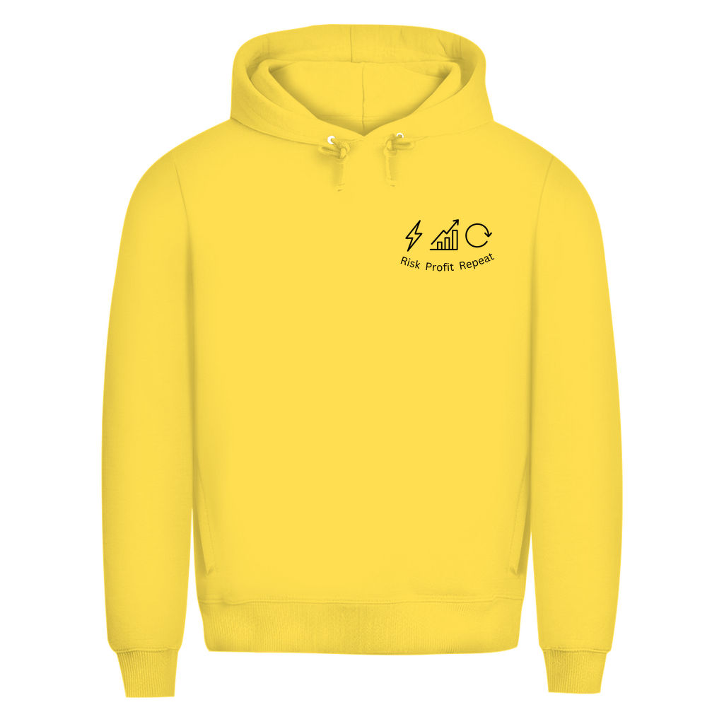 Herren Premium Bio Hoodie Risk Profit Repeat