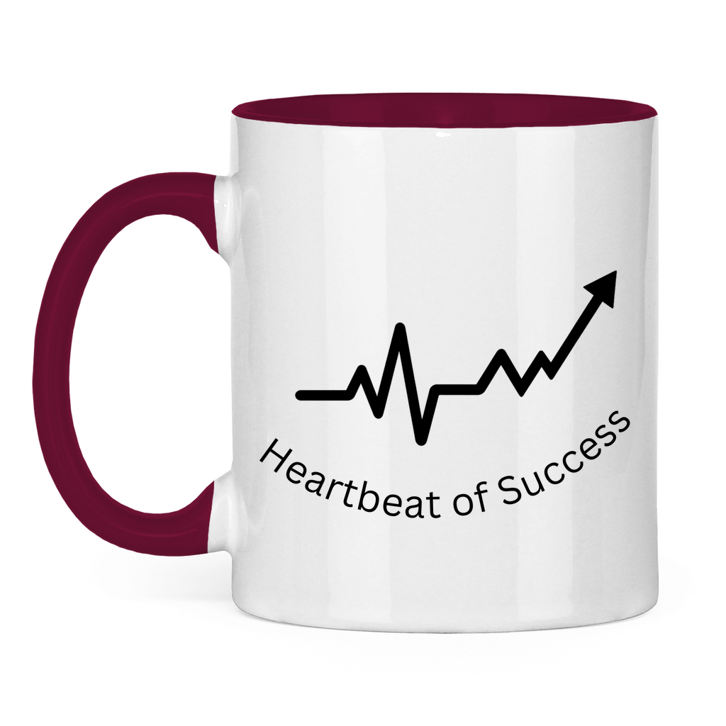 Tasse zweifarbig Heartbeat of Success