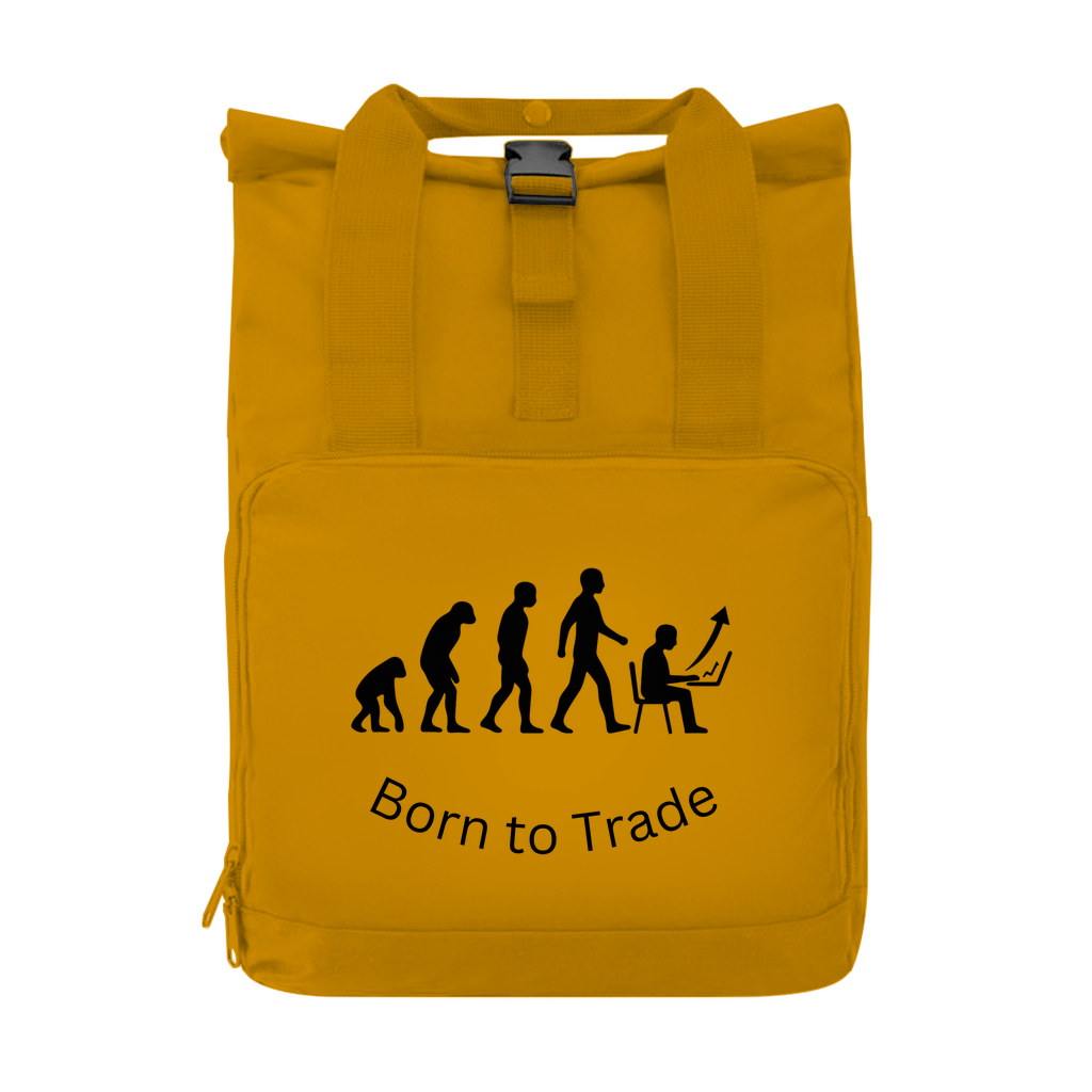 Rucksack mit Seitentasche Born to Trade