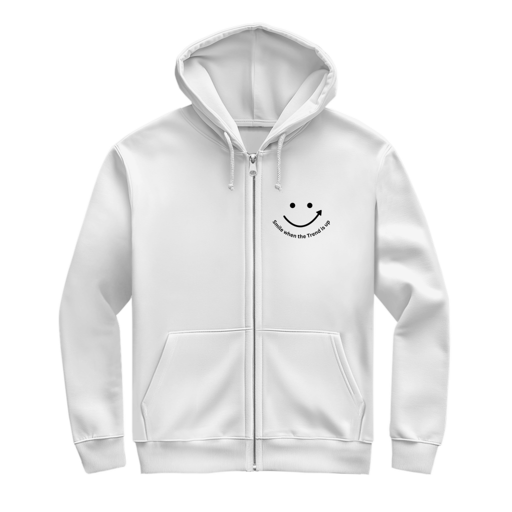 Herren Zipper Hoodie Smile when the Trend is up