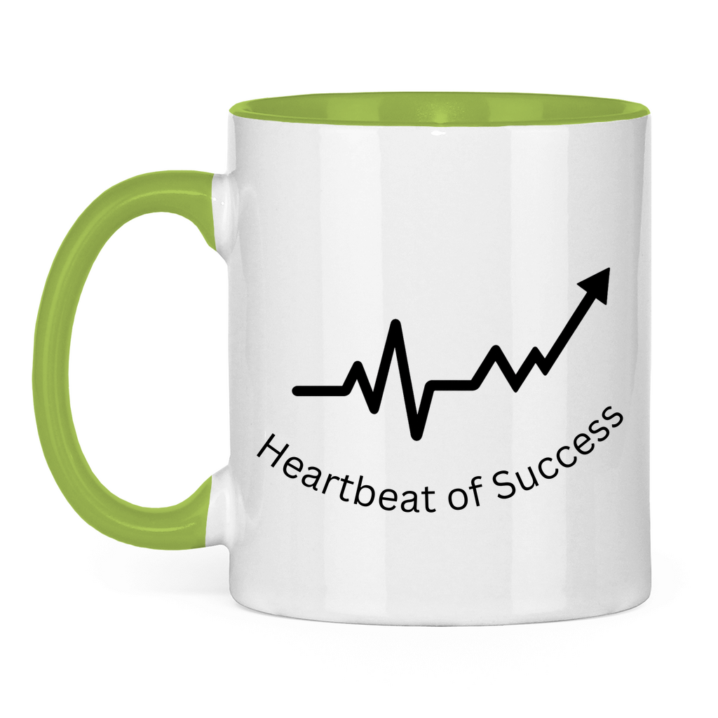 Tasse zweifarbig Heartbeat of Success