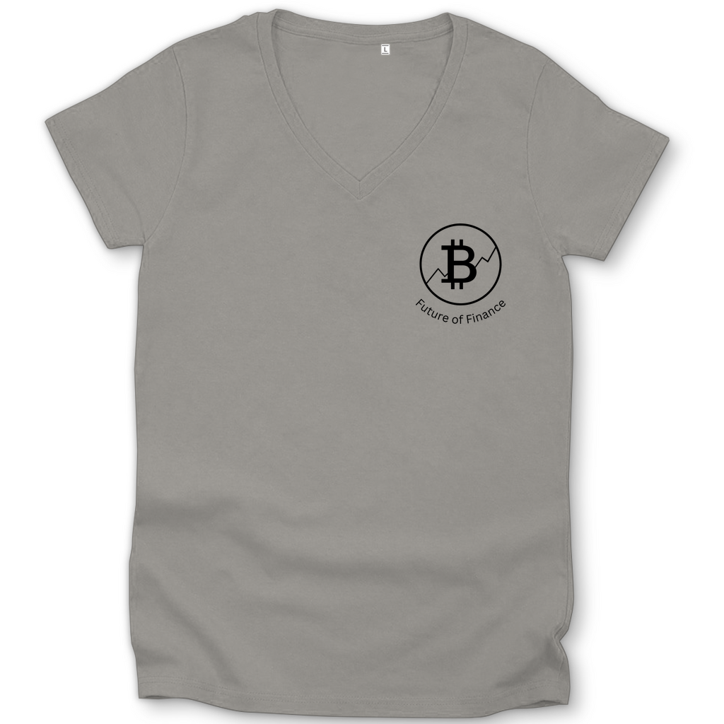 Damen Premium Bio V-Neck T-Shirt Future of Finance