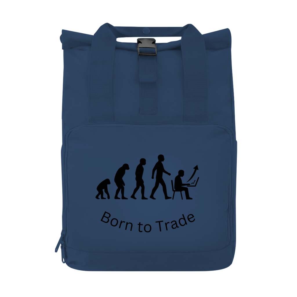 Rucksack mit Seitentasche Born to Trade