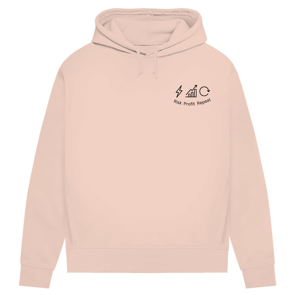 Damen Premium Bio Hoodie Risk Profit Repeat