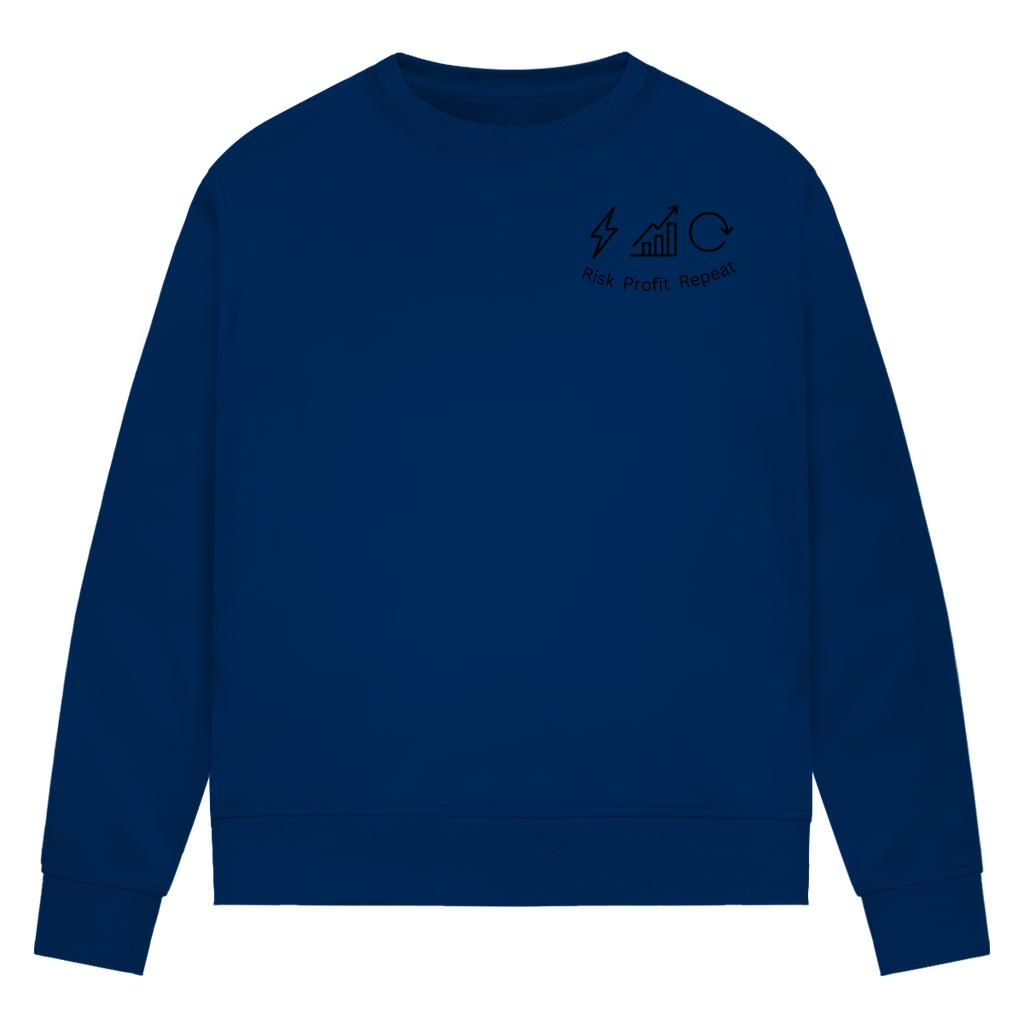 Damen Premium Bio Sweatshirt Risk Profit Repeat