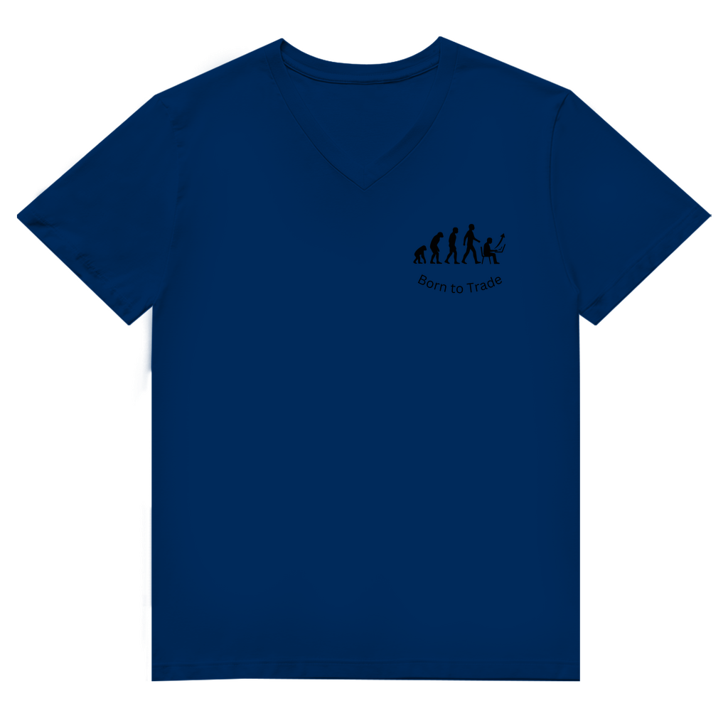 Herren Premium Bio V-Neck T-Shirt Born to Trade