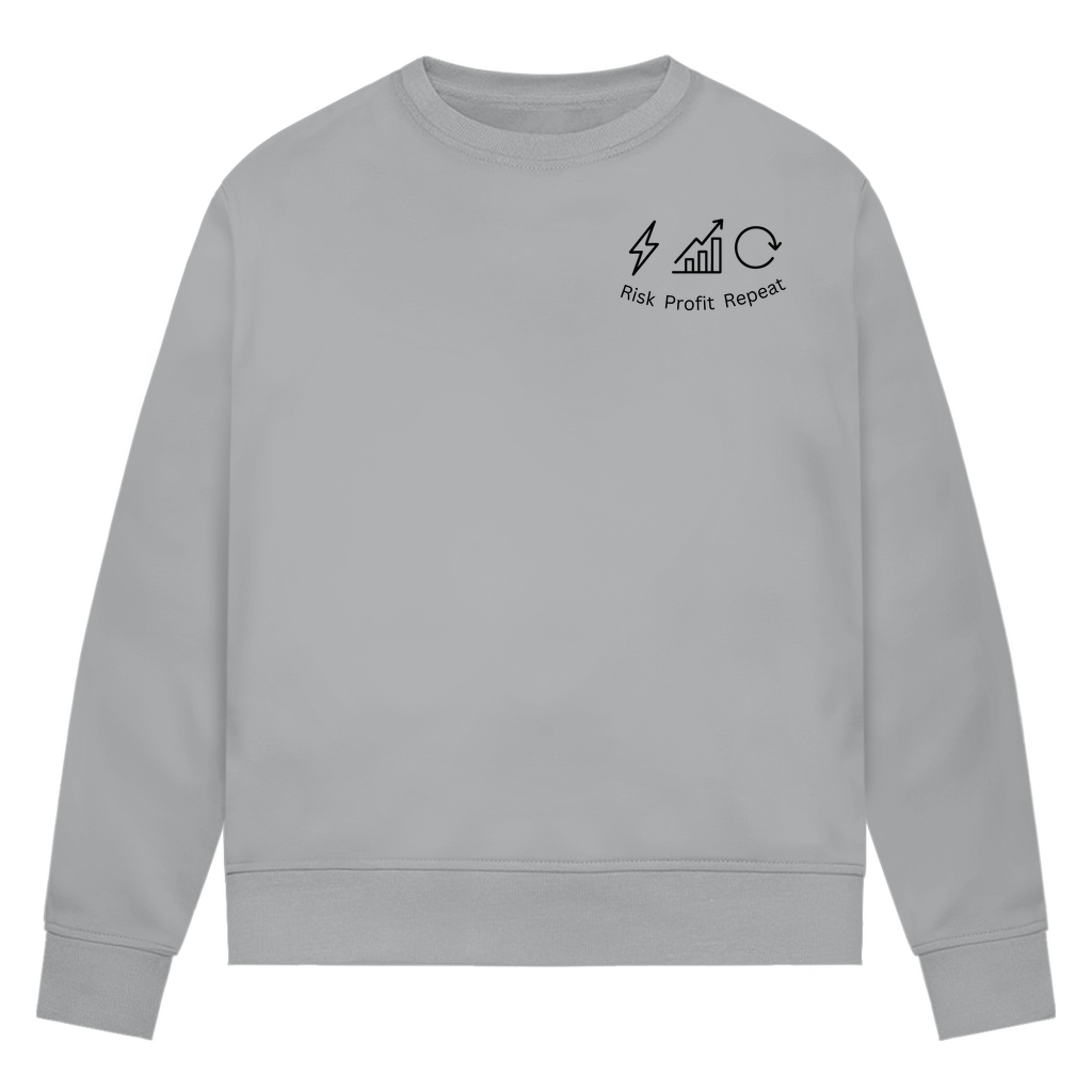 Damen Premium Bio Sweatshirt Risk Profit Repeat