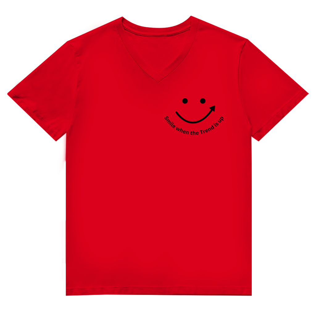 Herren Premium Bio V-Neck T-Shirt Smile when the Trend is up