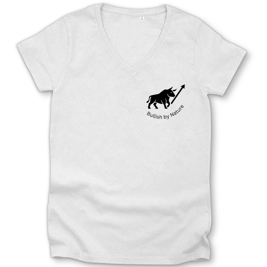 Damen Premium Bio V-Neck T-Shirt Bullish by Nature
