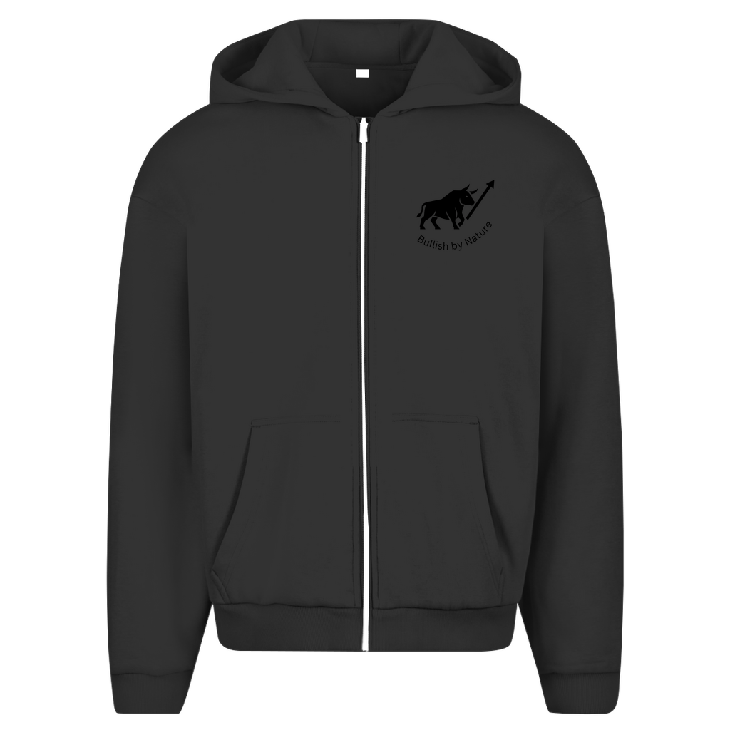 Herren Oversize Zipper Hoodie Bullish by Nature