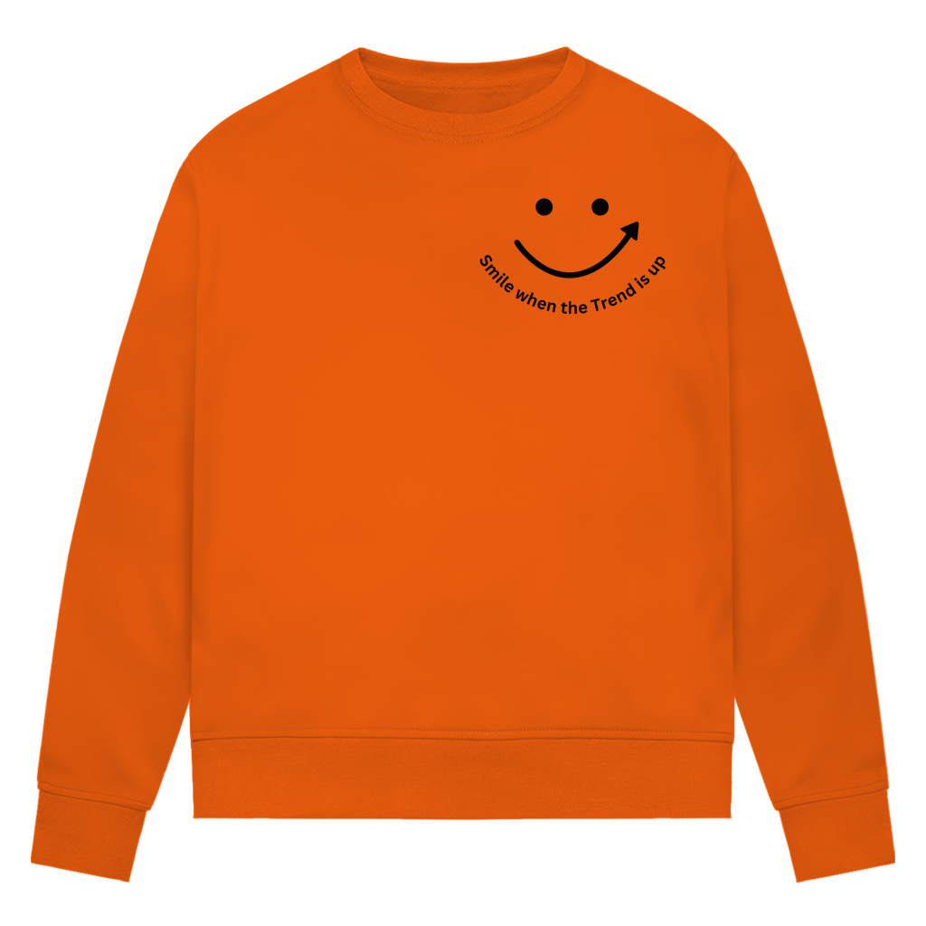 Damen Premium Bio Sweatshirt Smile when the Trend is up