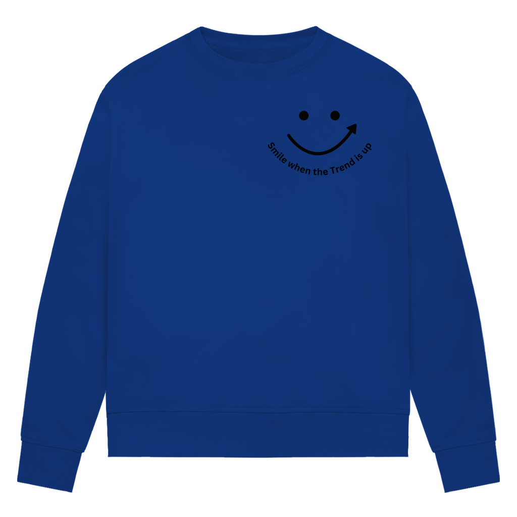 Damen Premium Bio Sweatshirt Smile when the Trend is up