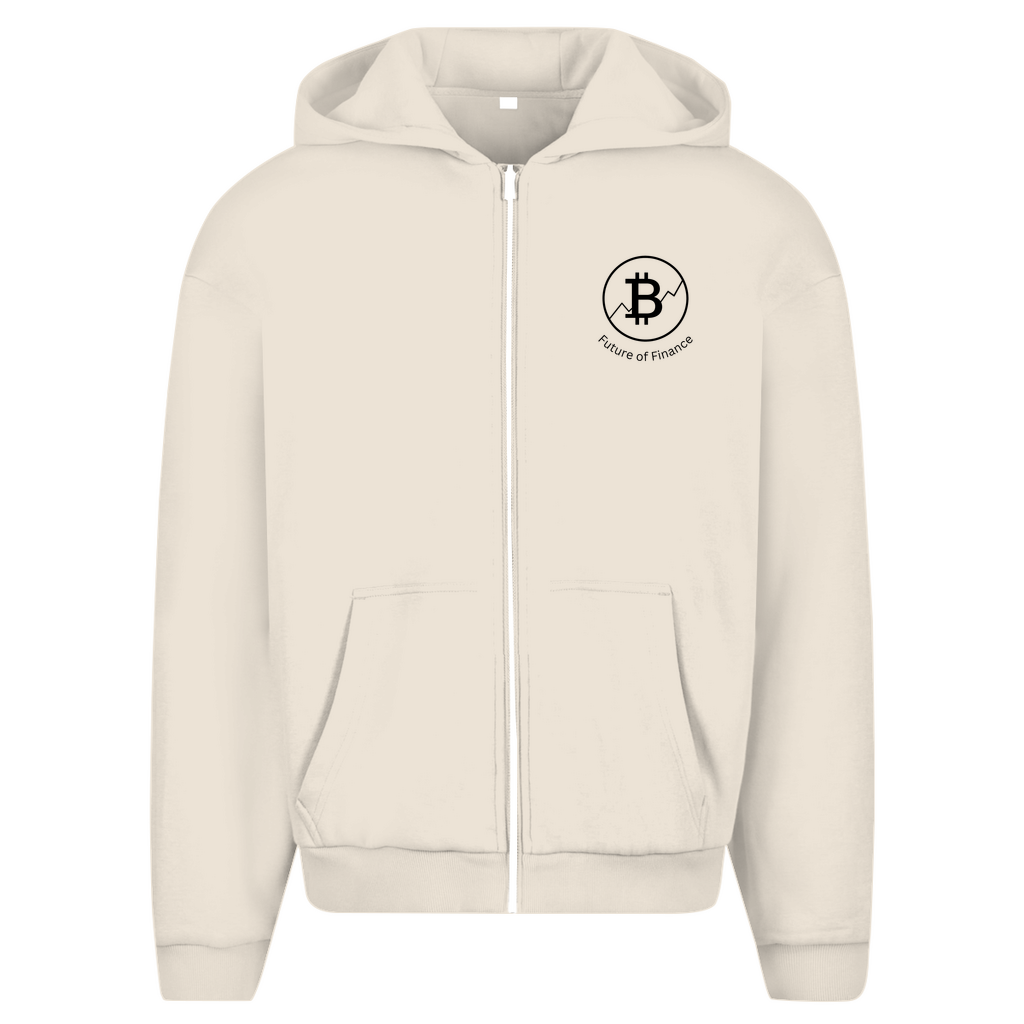 Herren Oversize Zipper Hoodie Future of Finance