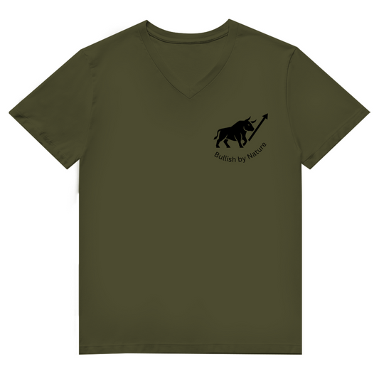 Herren Premium Bio V-Neck T-Shirt Bullish by Nature