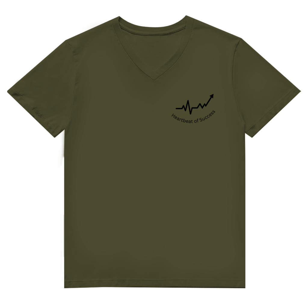 Herren Premium Bio V-Neck T-Shirt Heartbeat of Success