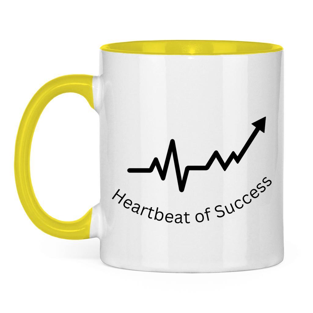 Tasse zweifarbig Heartbeat of Success
