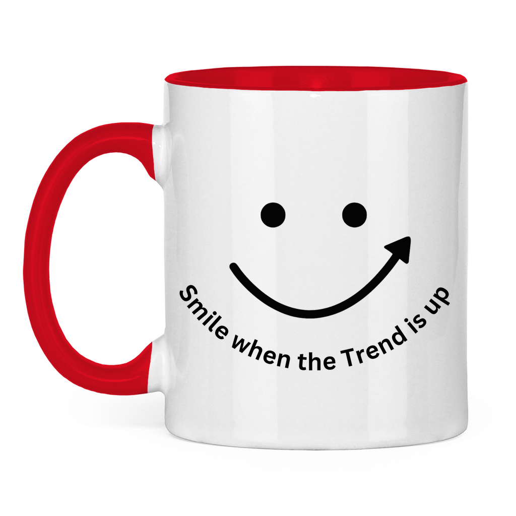Tasse zweifarbig Smile when the Trend is up