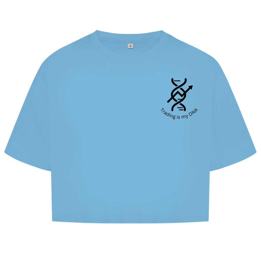 Damen Oversize Crop Top Trading is my DNA