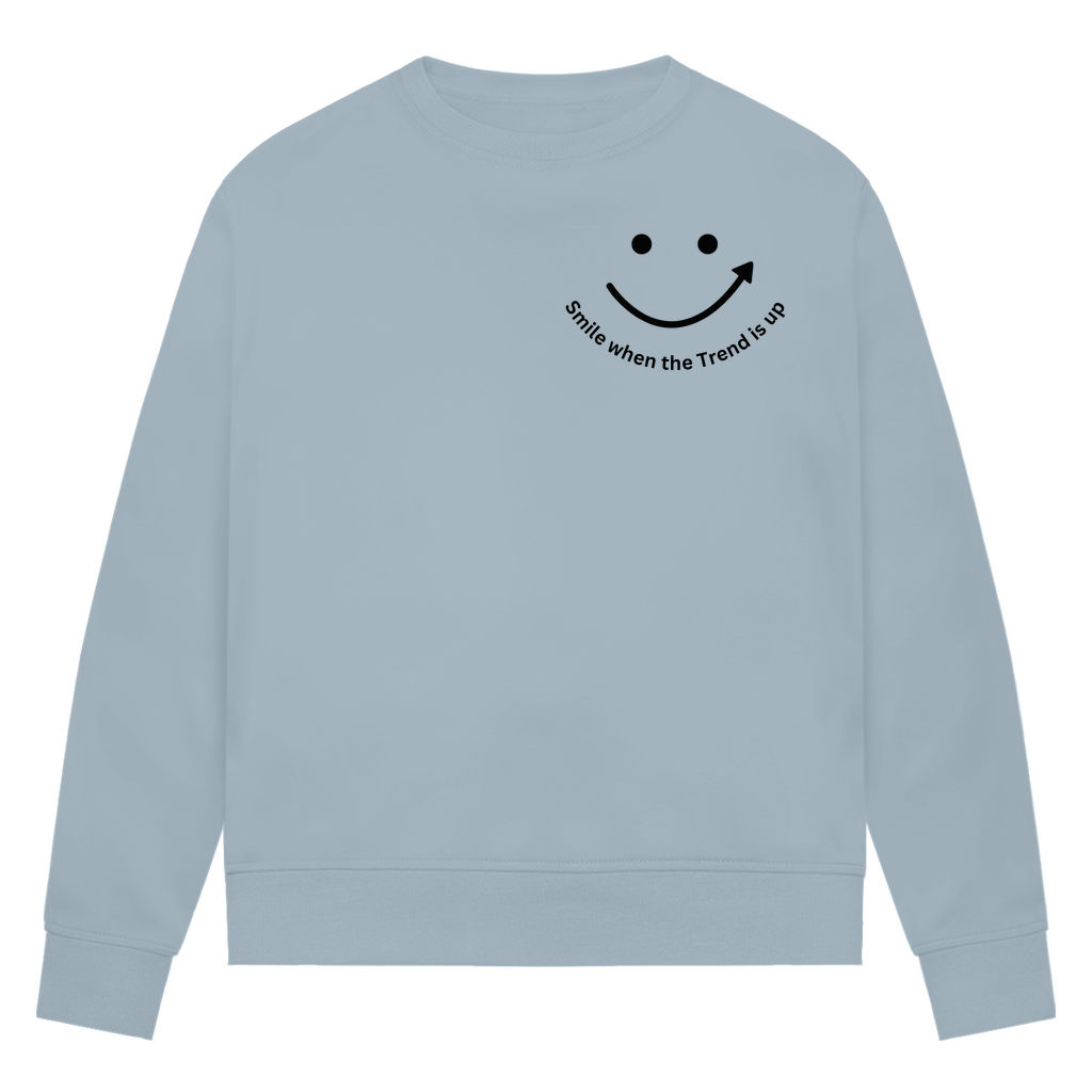Damen Premium Bio Sweatshirt Smile when the Trend is up