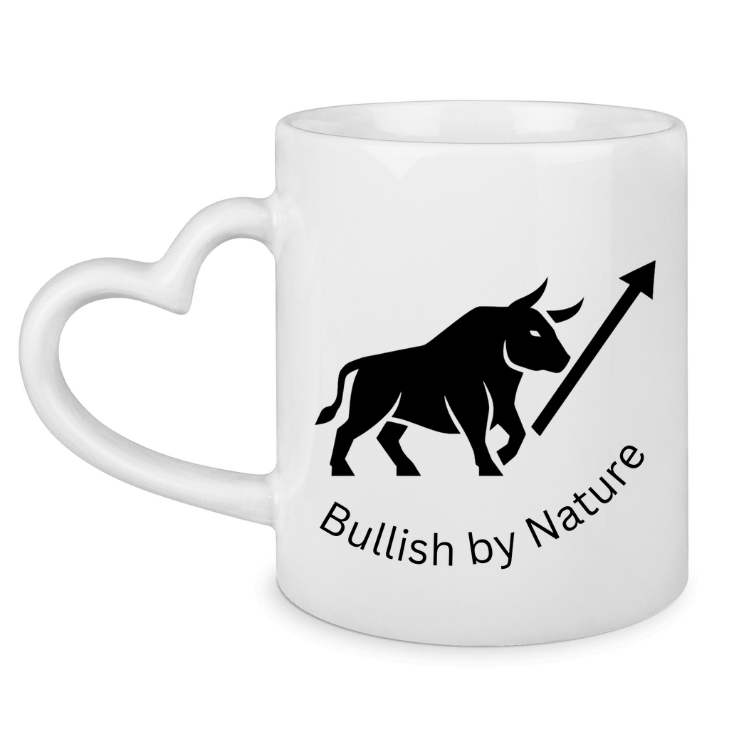 Tasse mit Herzhenkel Bullish by Nature