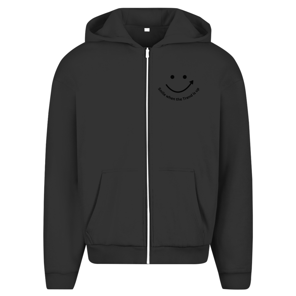 Herren Oversize Zipper Hoodie Smile when the Trend is up