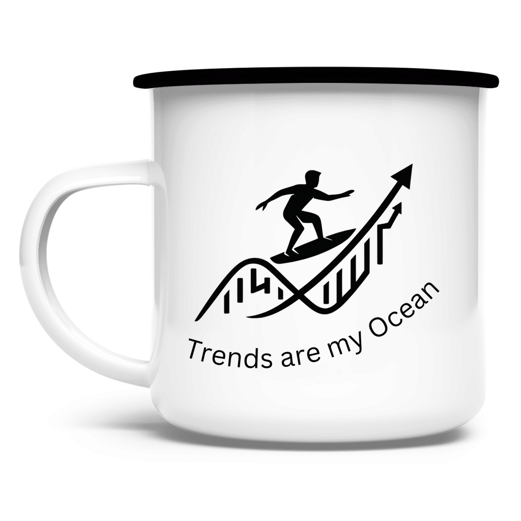 Emaille Tasse Trends are my Ocean