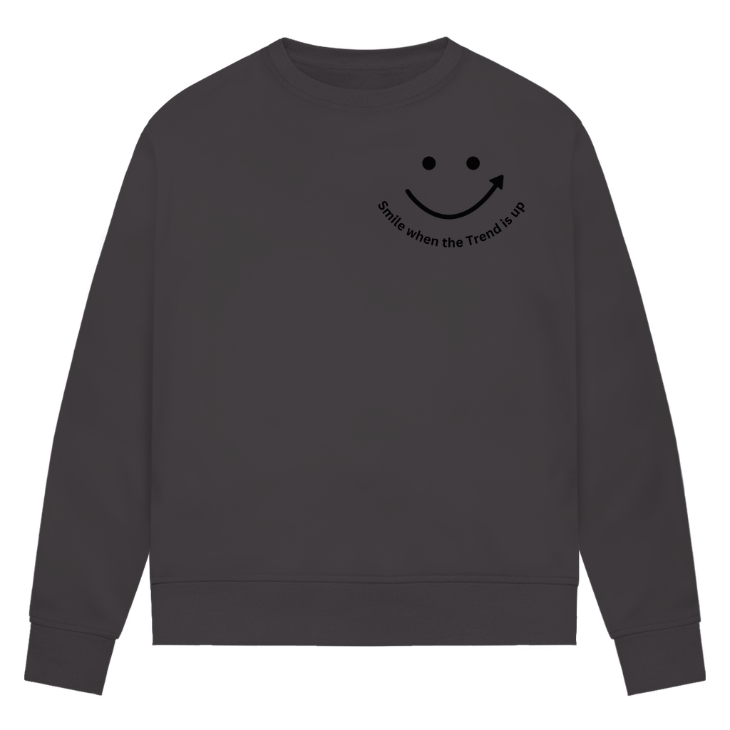 Damen Premium Bio Sweatshirt Smile when the Trend is up