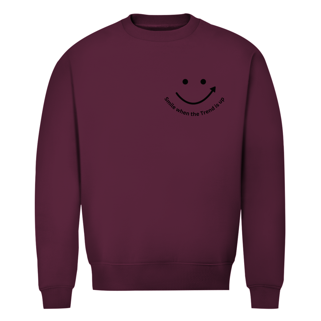 Herren Premium Bio Sweatshirt Smile when the Trend is up