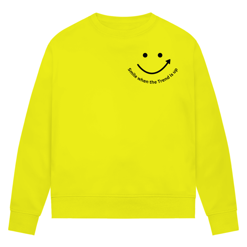 Damen Premium Bio Sweatshirt Smile when the Trend is up