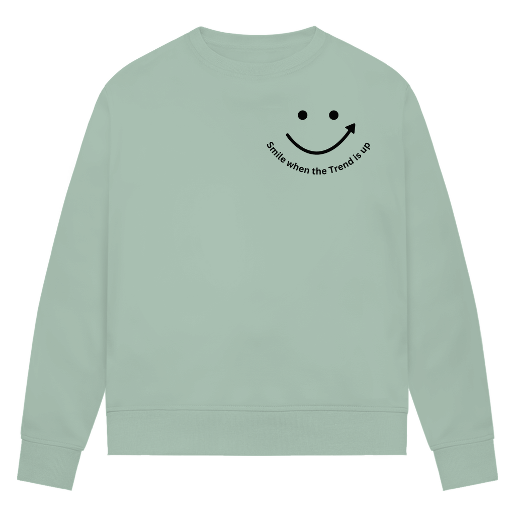 Damen Premium Bio Sweatshirt Smile when the Trend is up