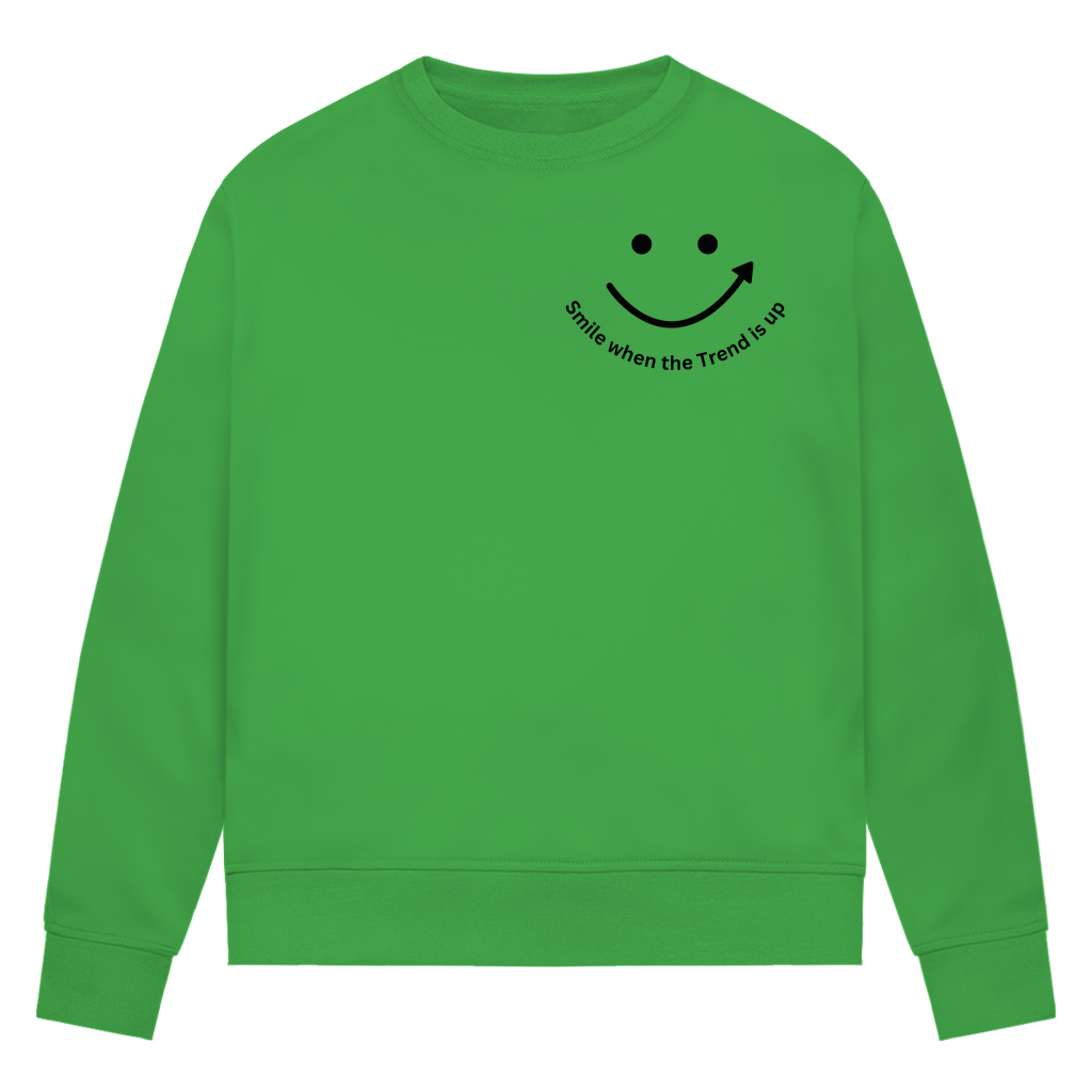 Damen Premium Bio Sweatshirt Smile when the Trend is up